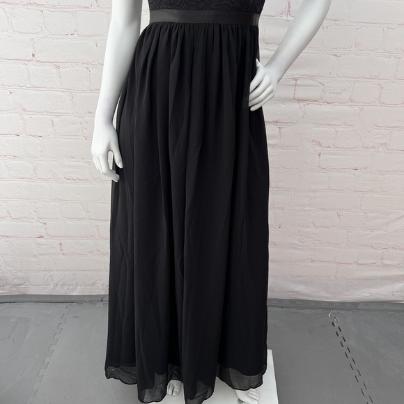 Dressystar Women Long Formal Black Dress Floral Lace Short Sleeve S - Picture 11 of 15